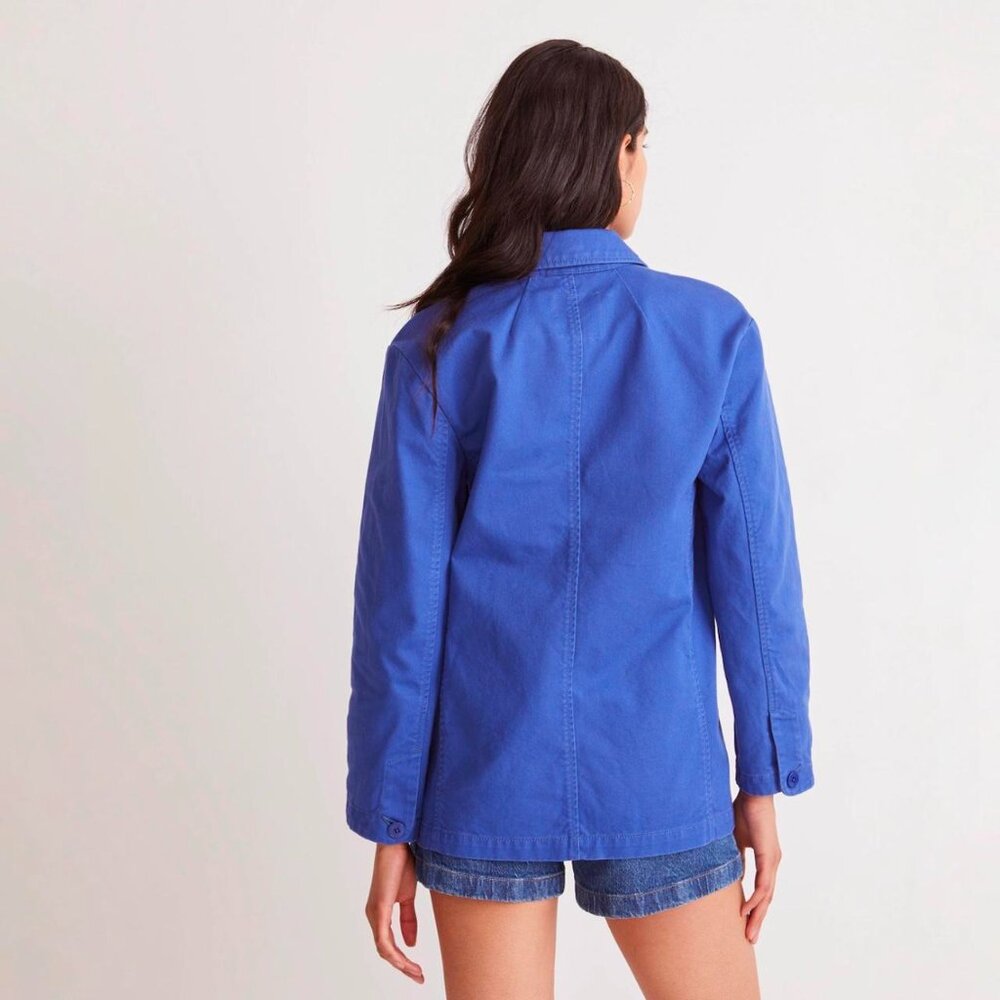 NWT Madewell Crossover Blazer in (Re)generative Chino Cobalt Blue size Small - Picture 2 of 7